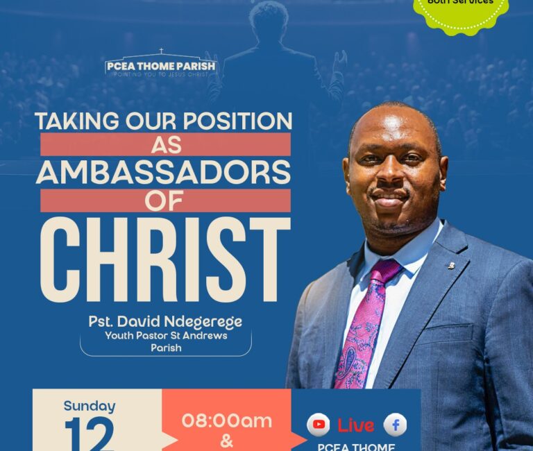 Taking our position as Ambassadors of Christ
